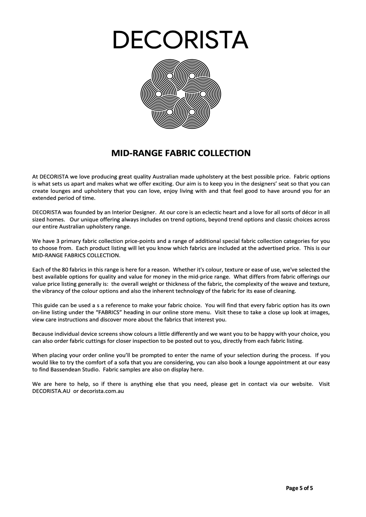 COLOUR BOX 2 | MID RANGE FABRICS