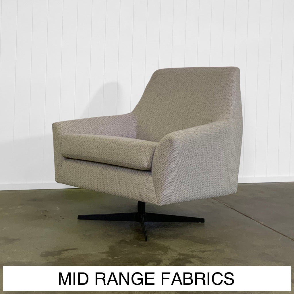 Emilio Swivel Chair | Mid Range Fabrics Multiple Options Available Made To Order In Wa