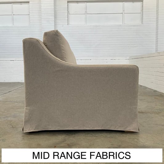 Hillhouse Slip-Cover Sofa | Mid Range Fabrics Multiple Sizes And Options Available Made To Order In
