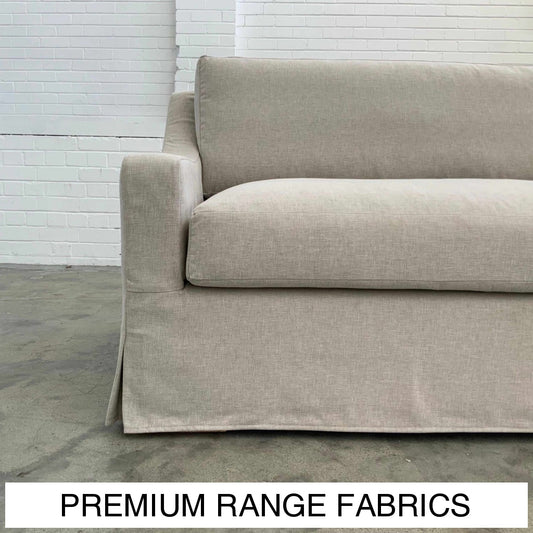 Hillhouse Slip-Cover Sofa | Premium Range Fabrics Multiple Sizes And Options Available Made To Order