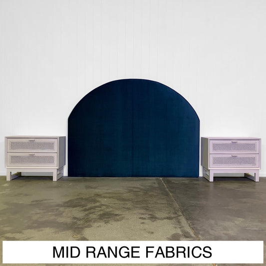Luna Upholstered Headboard | Mid Range Fabrics Multiple Sizes And Options Available Made To Order In
