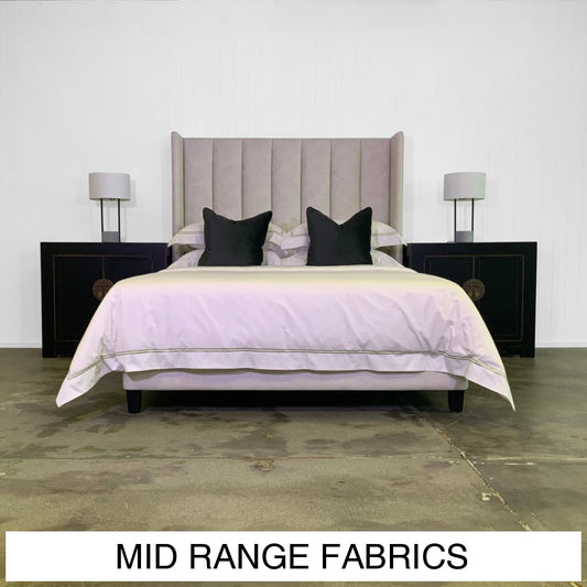 Monroe Upholstered Bed | Mid Range Fabrics Multiple Sizes And Options Available Made To Order In