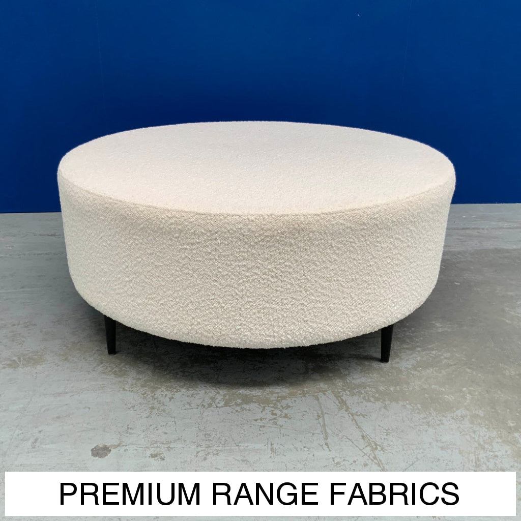 Onda Round Ottoman | Premium Range Fabrics Multiple Sizes And Options Available Made To Order In Wa