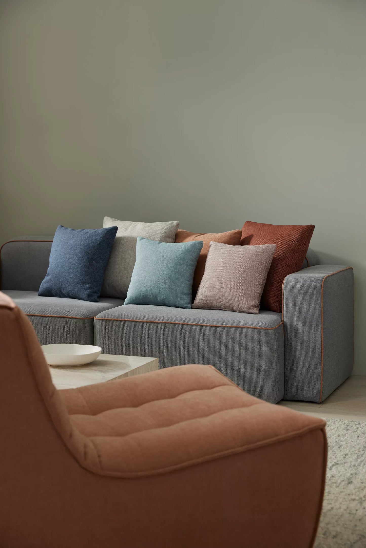 SYLVESTER TERACOTTA FLATWEAVE