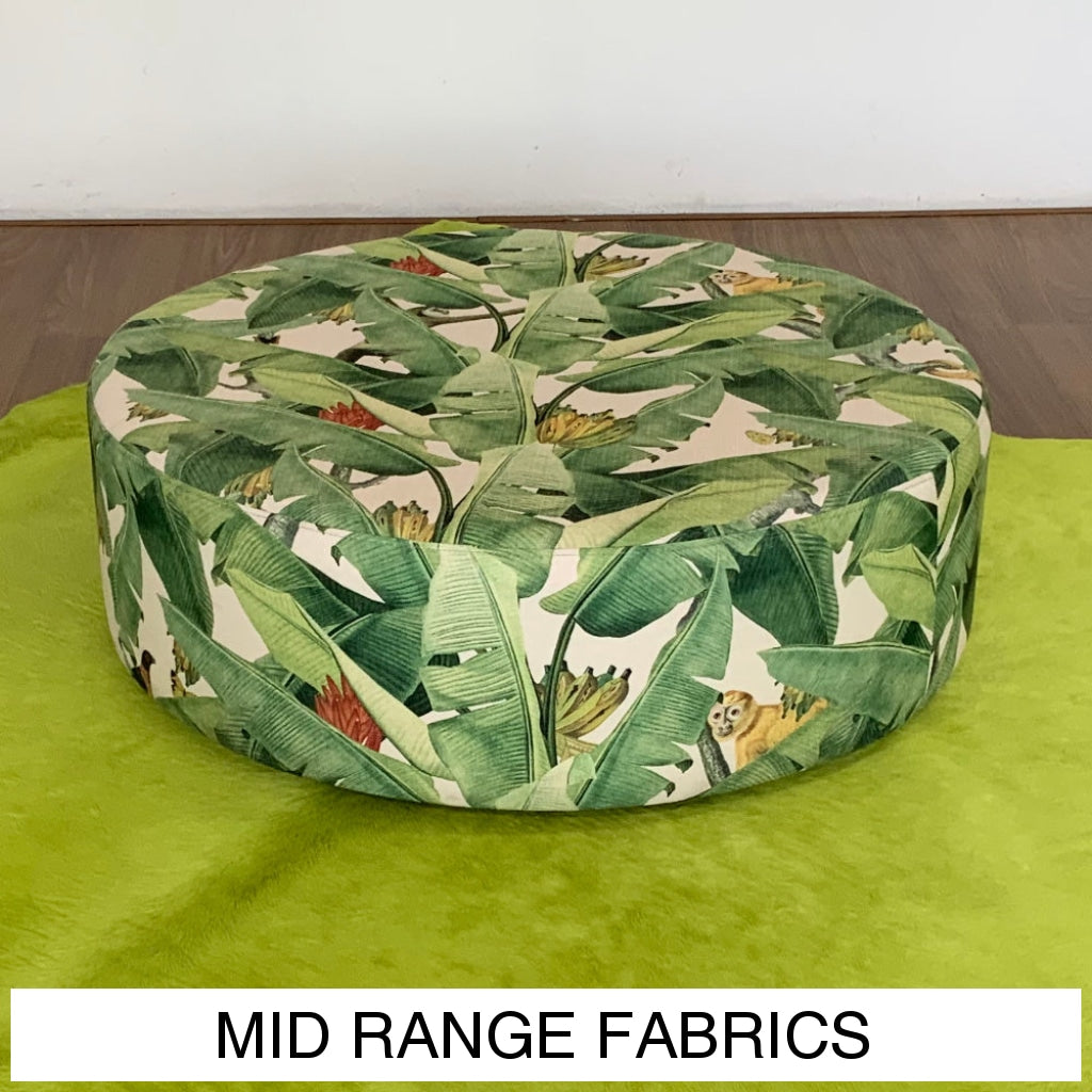 100Cm Round Ottoman | Mid Range Fabrics Multiple Sizes And Options Available Made To Order In Wa