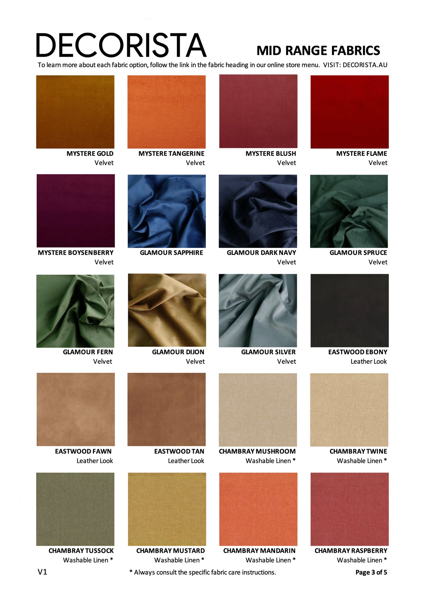 COLOUR BOX 2 | MID RANGE FABRICS