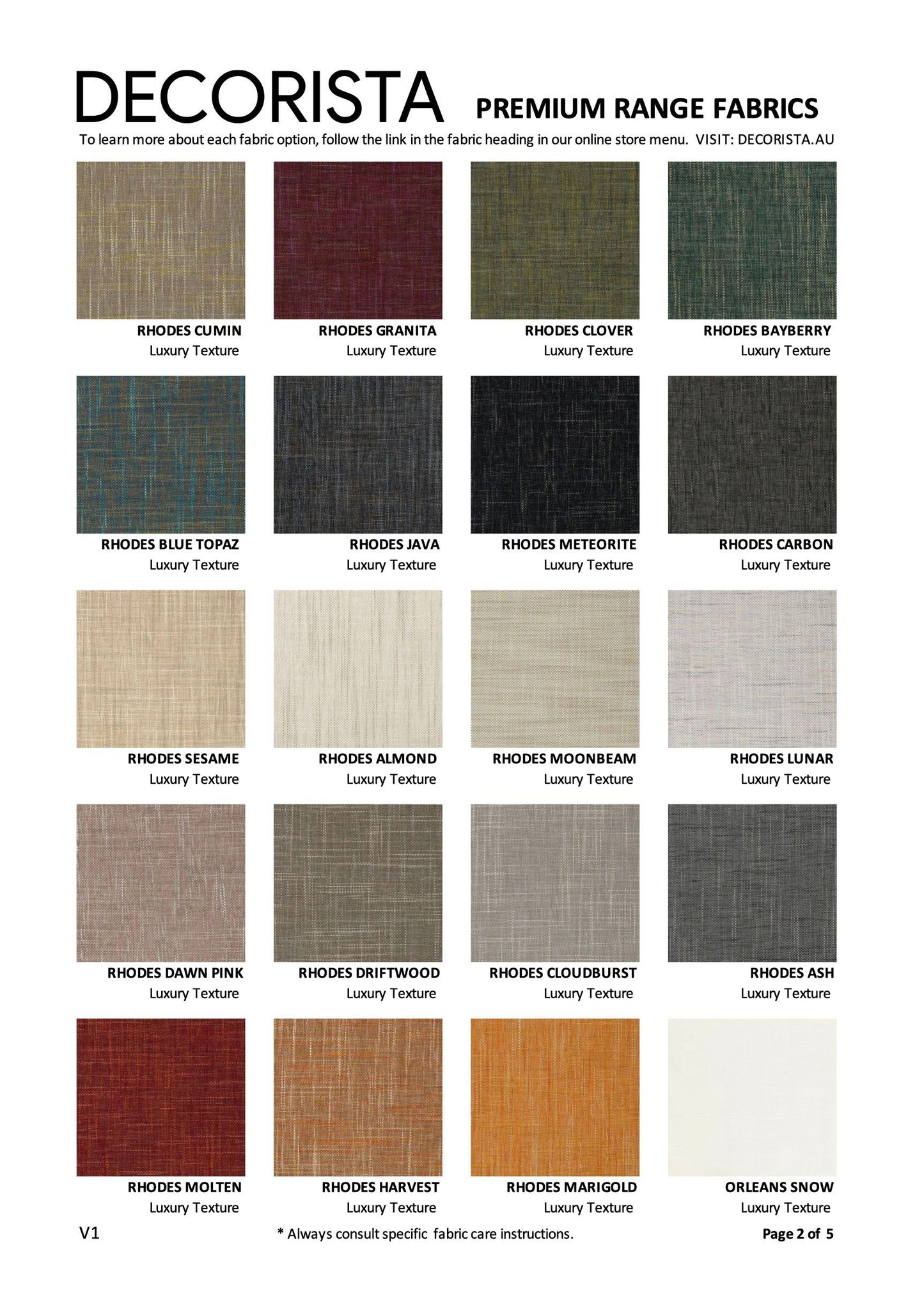 COLOUR BOX 3 | PREMIUM RANGE FABRICS