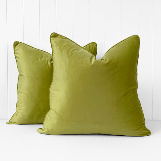 CHROMA CUSHION | CORNSILK | 55CM X 55CM | CHOOSE FEATHER OR FIBRE FILLING