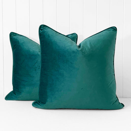 CHROMA CUSHION | TEAL | 55CM X 55CM | CHOOSE FEATHER OR FIBRE FILLING