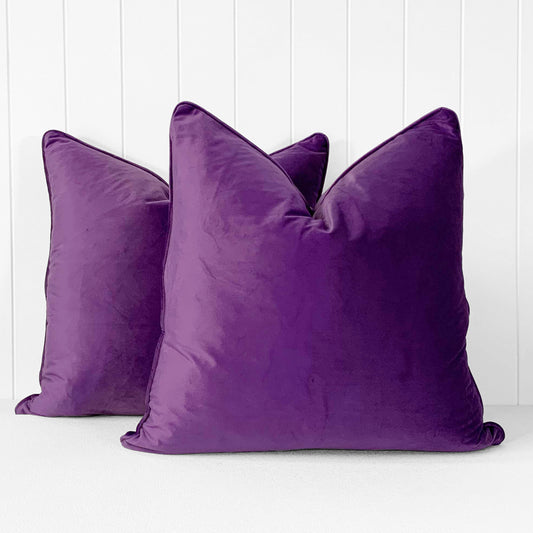 CHROMA CUSHION | VIOLET | 55CM X 55CM | CHOOSE FEATHER OR FIBRE FILLING