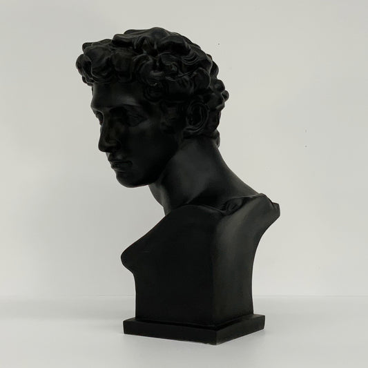 60cm Neo Classical Male Bust Statue | Black