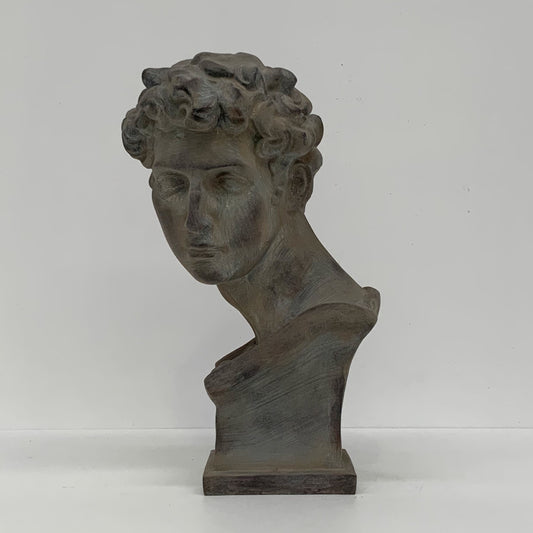 60cm Neo Classical Male Bust Statue | Patina Grey