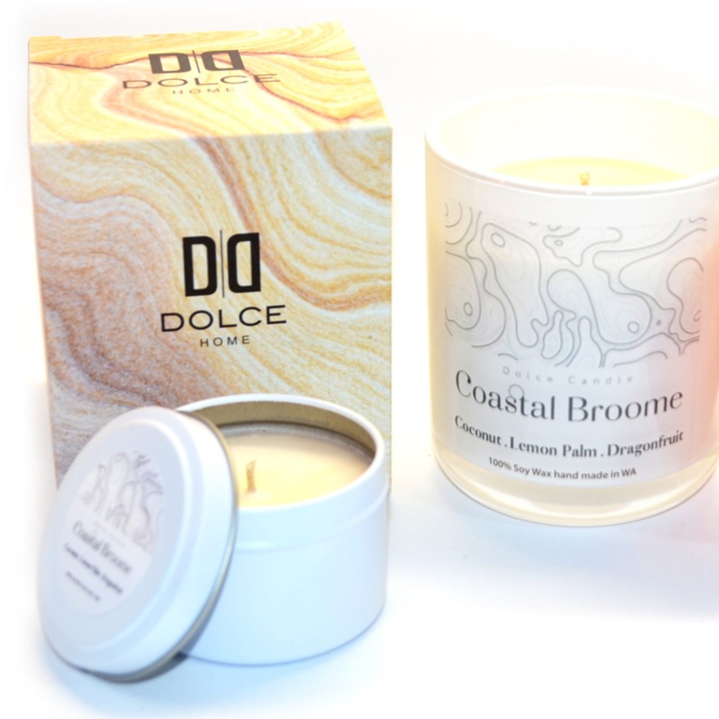 Coastal Broome | 300g Soy Wax Candle | Dolce Home | Handmade in W.A.