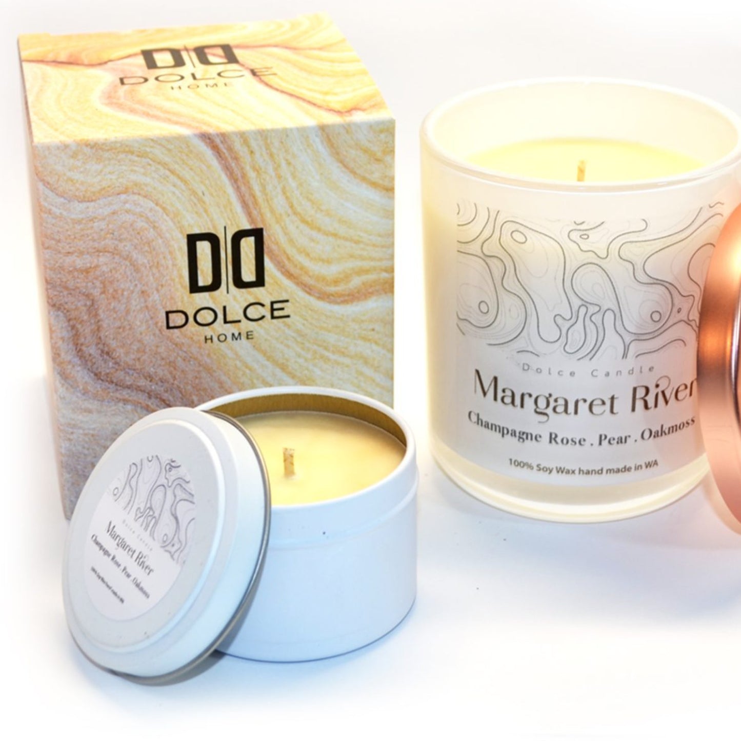 Margaret River | 300g Soy Wax Candle | Dolce Home | Handmade in W.A.