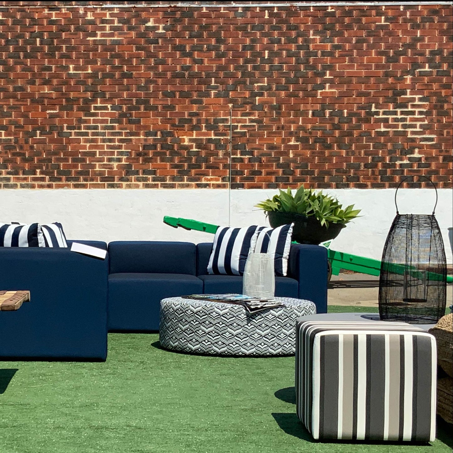 OUTDOOR CUBE OTTOMAN | ALL WEATHER OUTDOORS FABRIC | MULTIPLE OPTIONS AVAILABLE | MADE TO ORDER IN WA