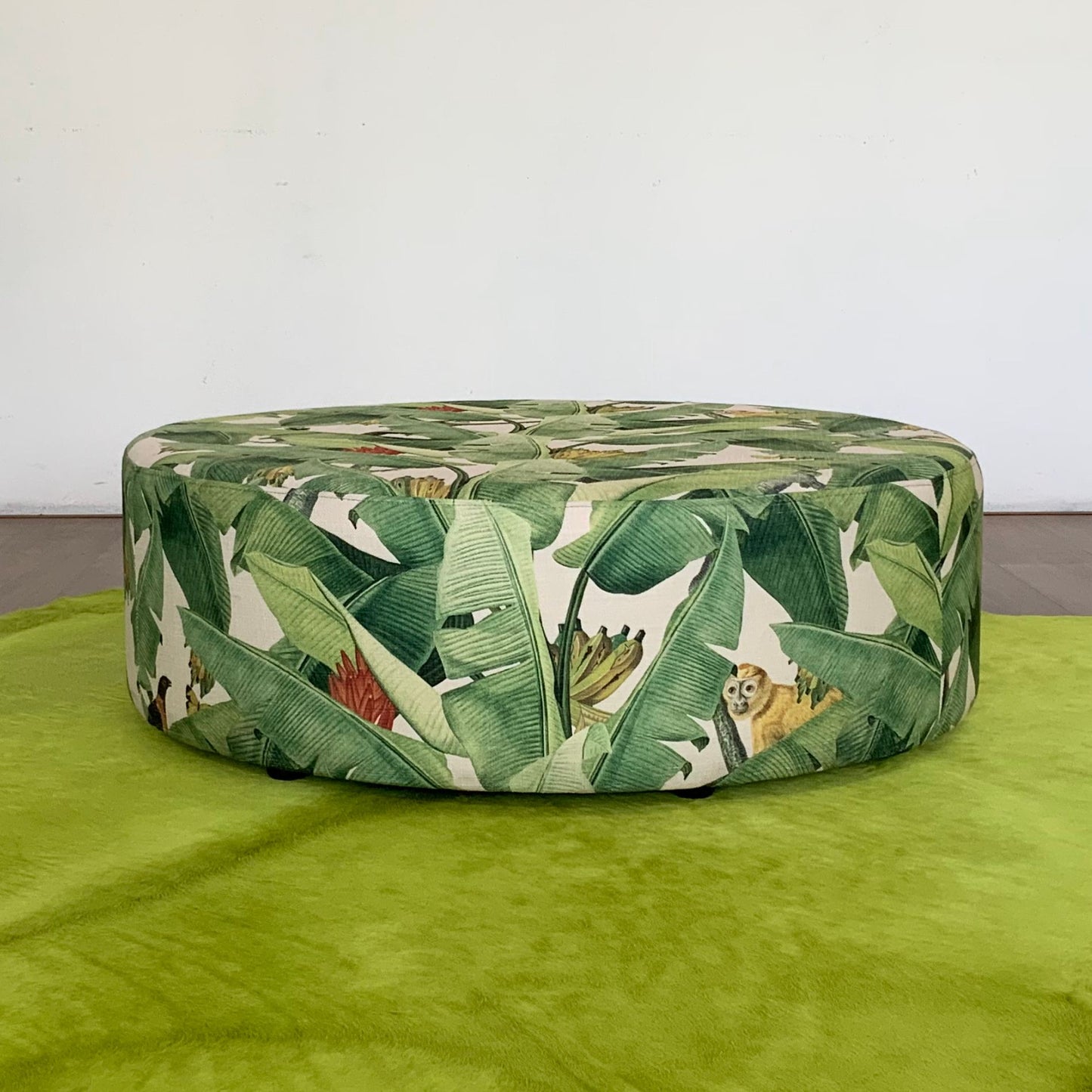 ACCENT OTTOMANS ROUND SELECTION | VINTAGE LEATHER LOOK VINYL | MULTIPLE SIZES AND OPTIONS AVAILABLE | MADE TO ORDER IN WA