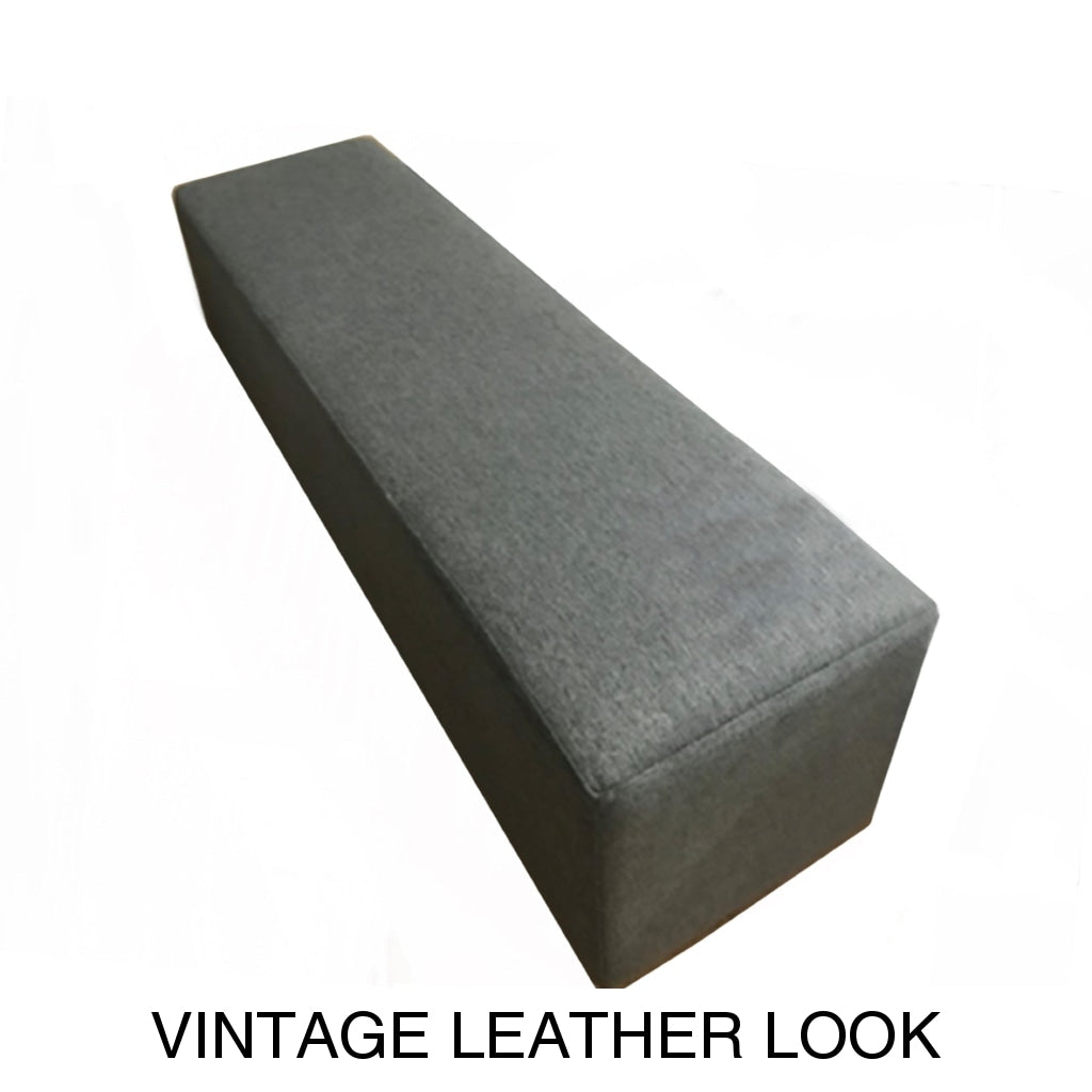 Classic Upholstered Benches | Vintage Leather Look Vinyl Multiple Sizes And Options Available Made