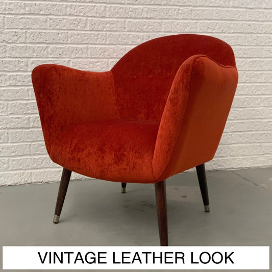 Draper Chair | Vintage Leather Look Vinyl Multiple Options Available Made To Order In Wa