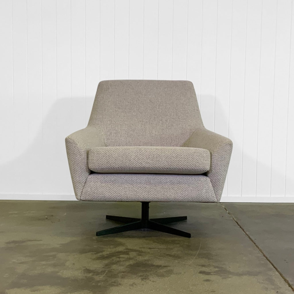 Emilio Swivel Chair | Vintage Leather Look Vinyl Multiple Options Available Made To Order In Wa