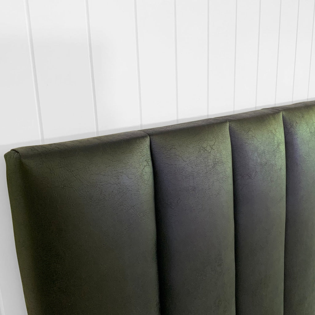 Georgio Upholstered Headboard | Vintage Leather Look Vinyl Multiple Sizes And Options Available Made
