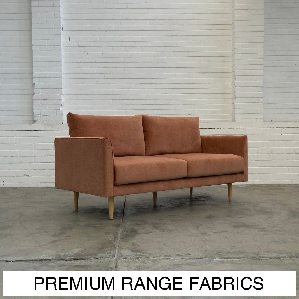 Harlow Sofa | Premium Range Fabrics Multiple Sizes And Options Available Made To Order In Wa