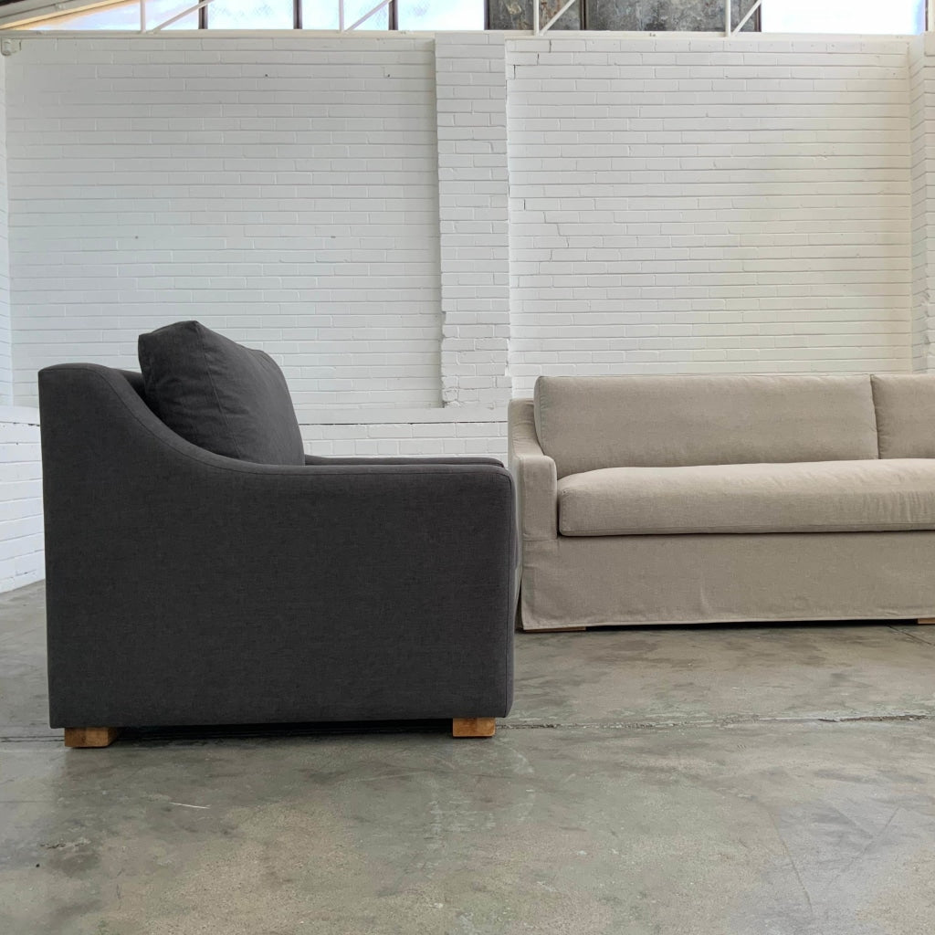 Hillhouse Slip-Cover Sofa | Mid Range Fabrics Multiple Sizes And Options Available Made To Order In