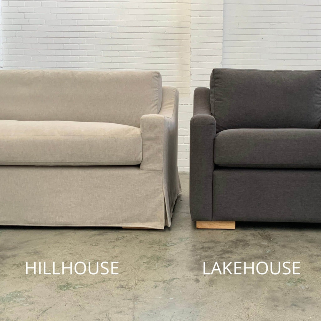 Hillhouse Slip-Cover Sofa | Mid Range Fabrics Multiple Sizes And Options Available Made To Order In