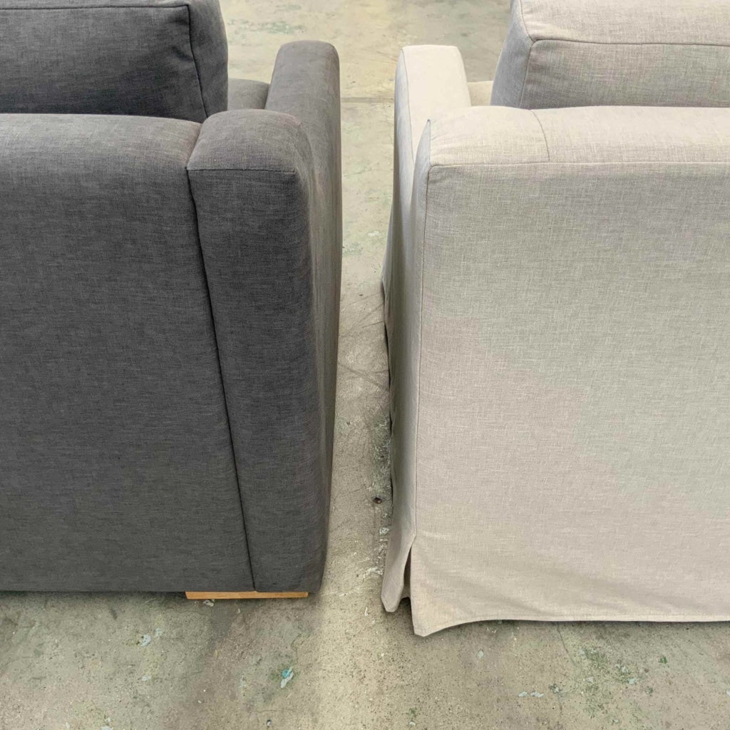 Hillhouse Slip-Cover Sofa | Premium Range Fabrics Multiple Sizes And Options Available Made To Order