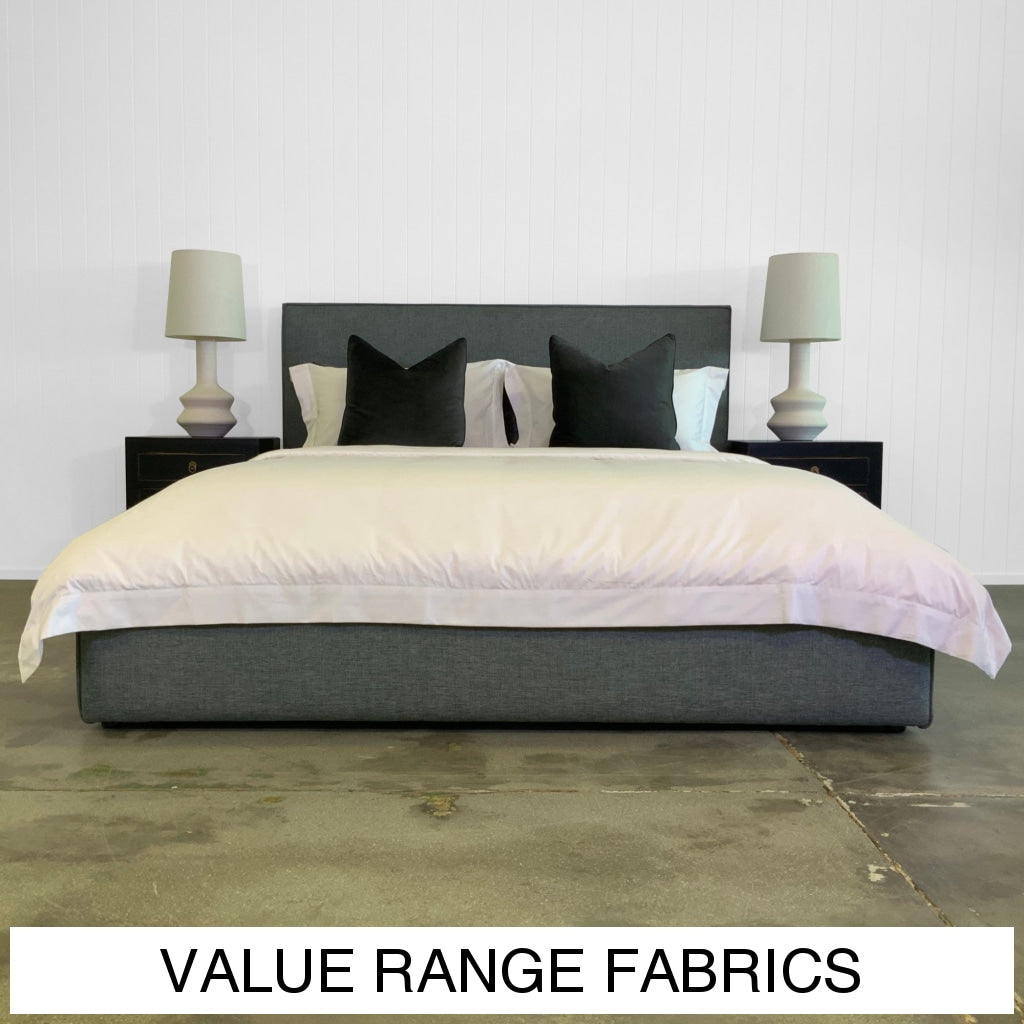 Mercury Upholstered Bed | Value Range Fabrics Multiple Sizes And Options Available Made To Order In