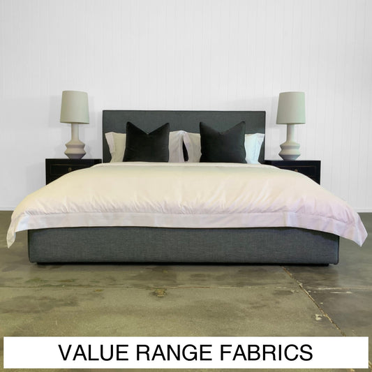 Mercury Upholstered Bed | Value Range Fabrics Multiple Sizes And Options Available Made To Order In