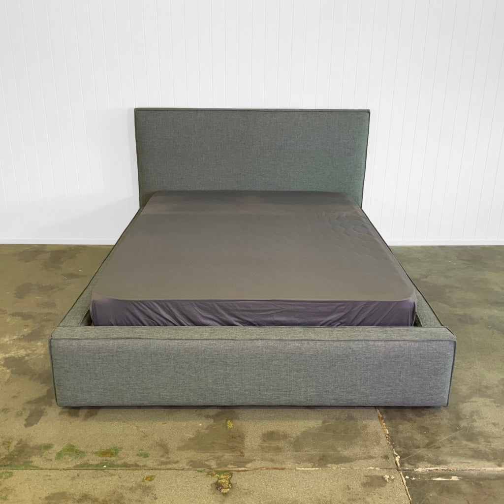 Mercury Upholstered Bed | Vintage Leather Look Vinyl Multiple Sizes And Options Available Made To