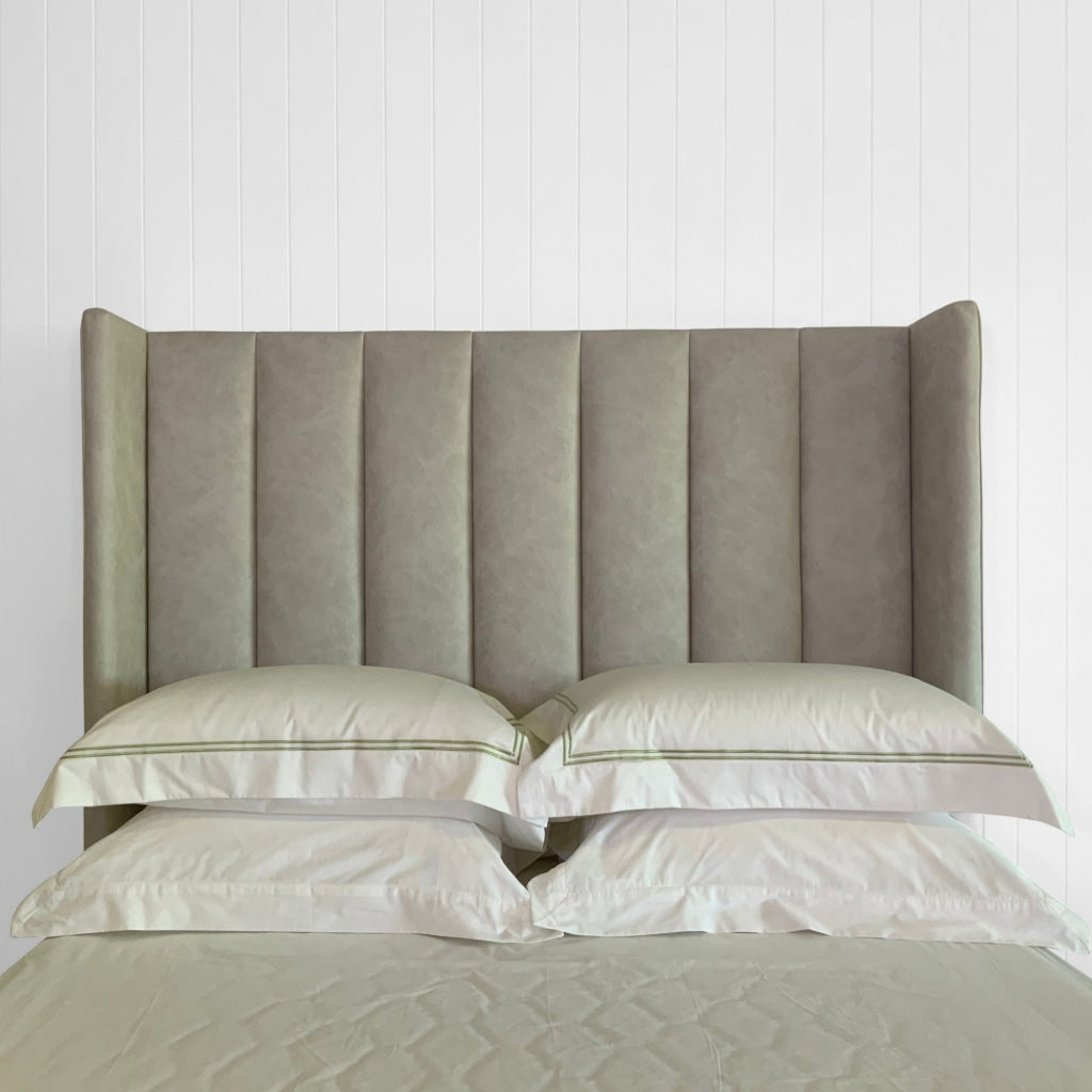 Monroe Upholstered Bed | Vintage Leather Look Vinyl Multiple Sizes And Options Available Made To