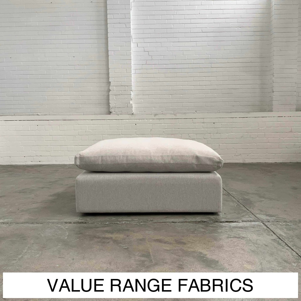 Stratus Ottoman | Value Range Fabrics Multiple Sizes And Options Available Made To Order In Wa