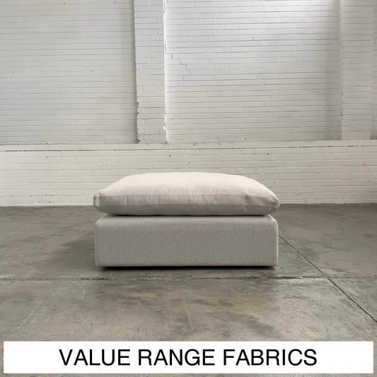 Stratus Ottoman | Value Range Fabrics Multiple Sizes And Options Available Made To Order In Wa